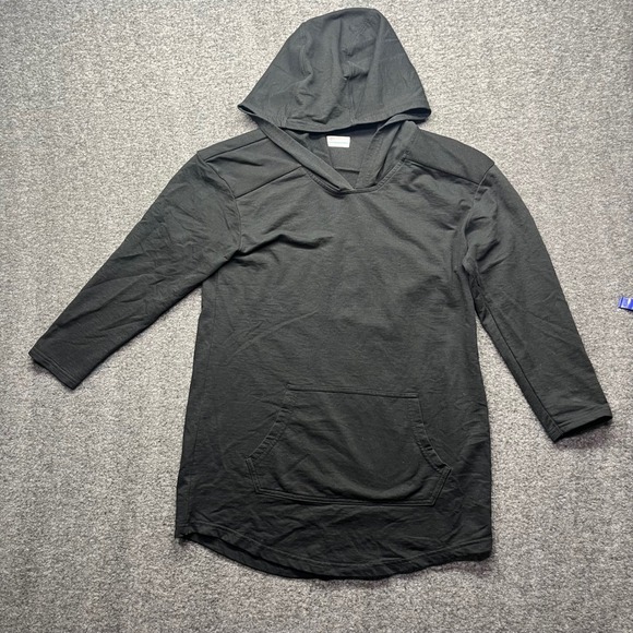 Columbia Tops - Columbia Hoodie Womens Medium Black 3/4 Sleeve Pullover Cotton blend XL6241